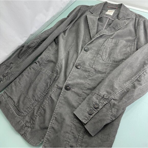 Vintage Fossil 54 Corduroy  Jacket Men Small S Lightweight Gray Y2K Grunge Retro - Picture 3 of 7